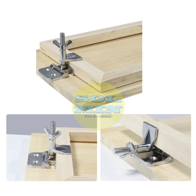 Mặt phẳng gỗ in lụa - mặt bàn in bao gồm tấm gỗ 300 x 400mm dày 10mm - 1 hoặc 2 kẹp khung