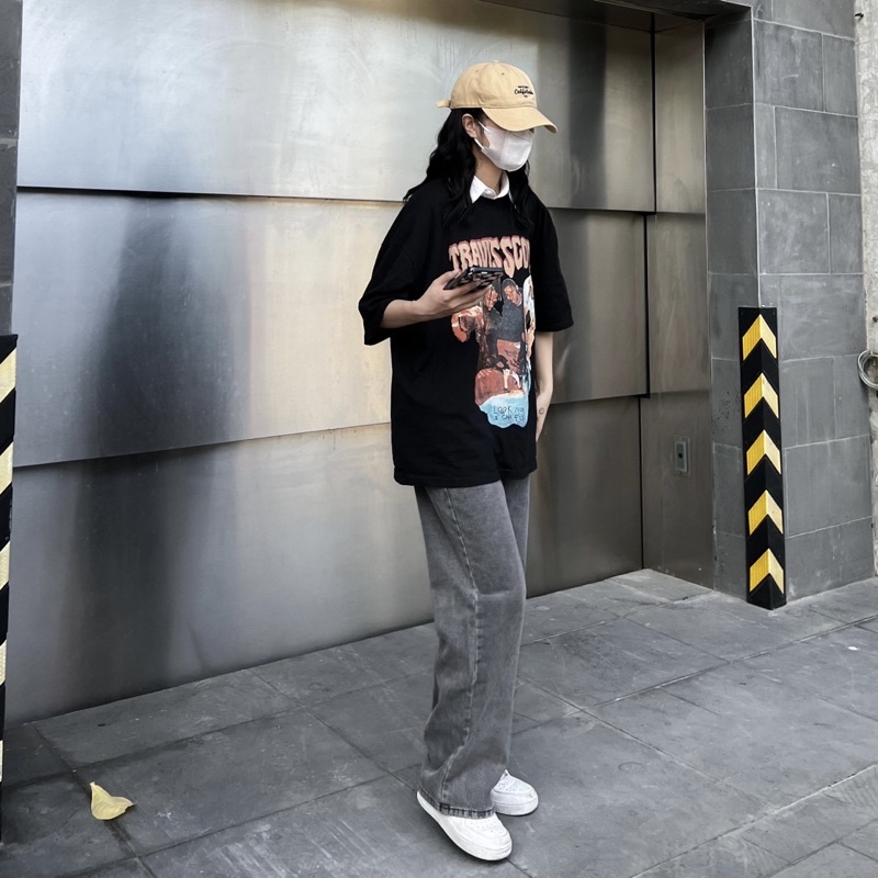 QUẦN JEANS SUÔNG XÁM Q43 (ẢNH THẬT)