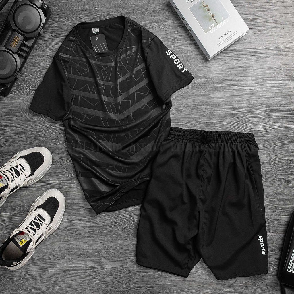 Bộ thể thao nam chất thun lạnh co dãn 4 chiều cực thoáng mát, thấm hút mồ hôi tốt, co dãn thoải mái