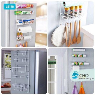 Kệ treo tủ lạnh đa năng kệ đựng đồ đa năng, giá treo cánh tủ lạnh đựng đồ đa năng