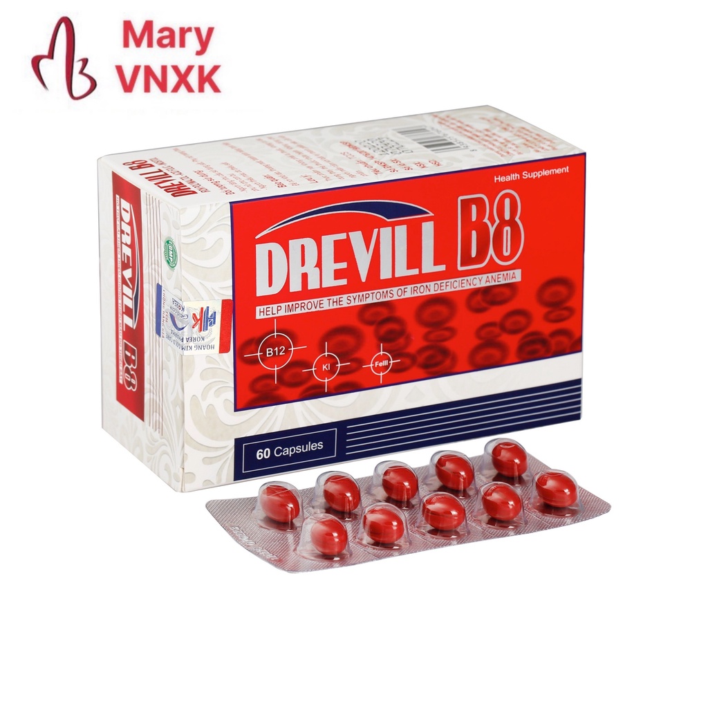 VIÊN UỐNG BỔ MÁU DREVILL B8 VỈ
