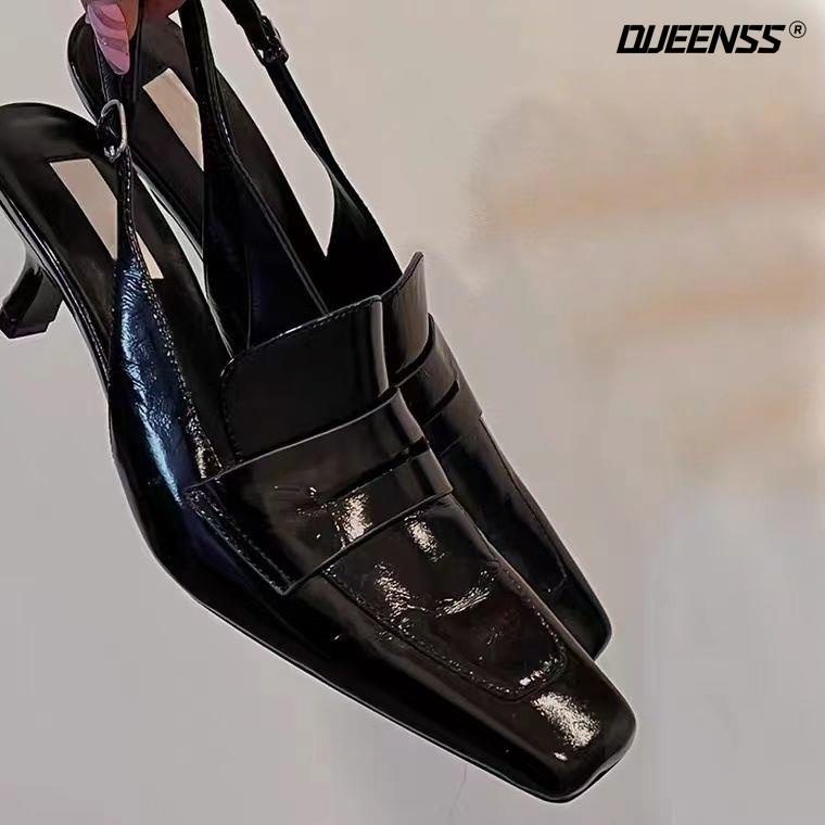 Giày Cao Gót Mũi Vuông Phong Cách Âu Mỹ 2022 Cho Nữ