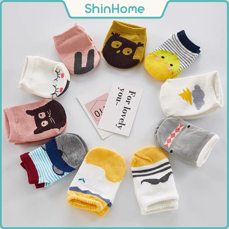 Tất chống trượt hình thú cho bé 0-3 tuổi hoạt hình đáng yêu