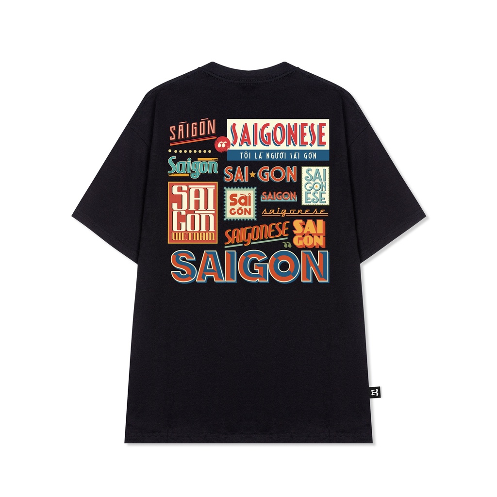Áo Thun Local Brand Teeworld Saigonese - Cô Ba Sài Gòn Nam Nữ Đen Form Rộng Unisex