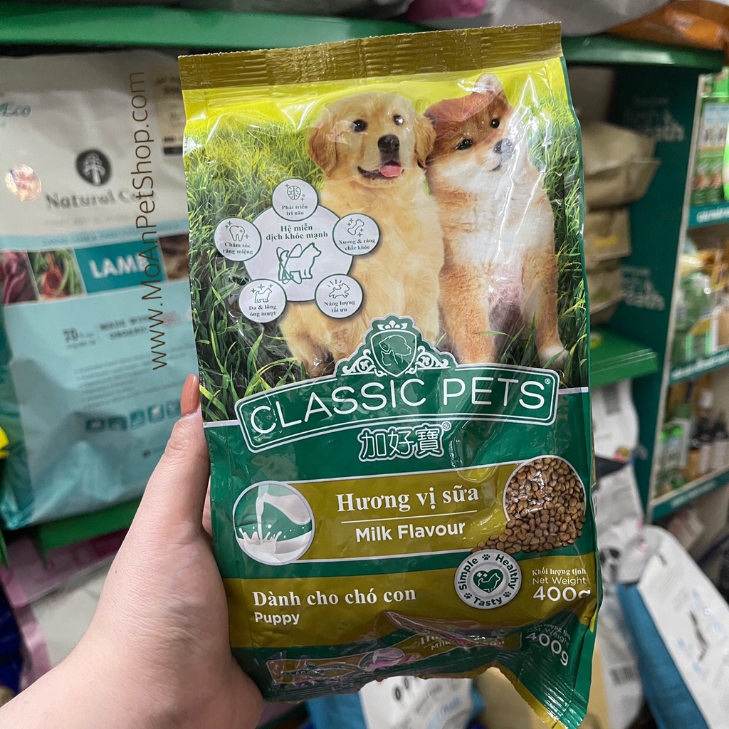Thức Ăn Cho Chó Con Classic Pet Puppy Vị Sữa 400gr