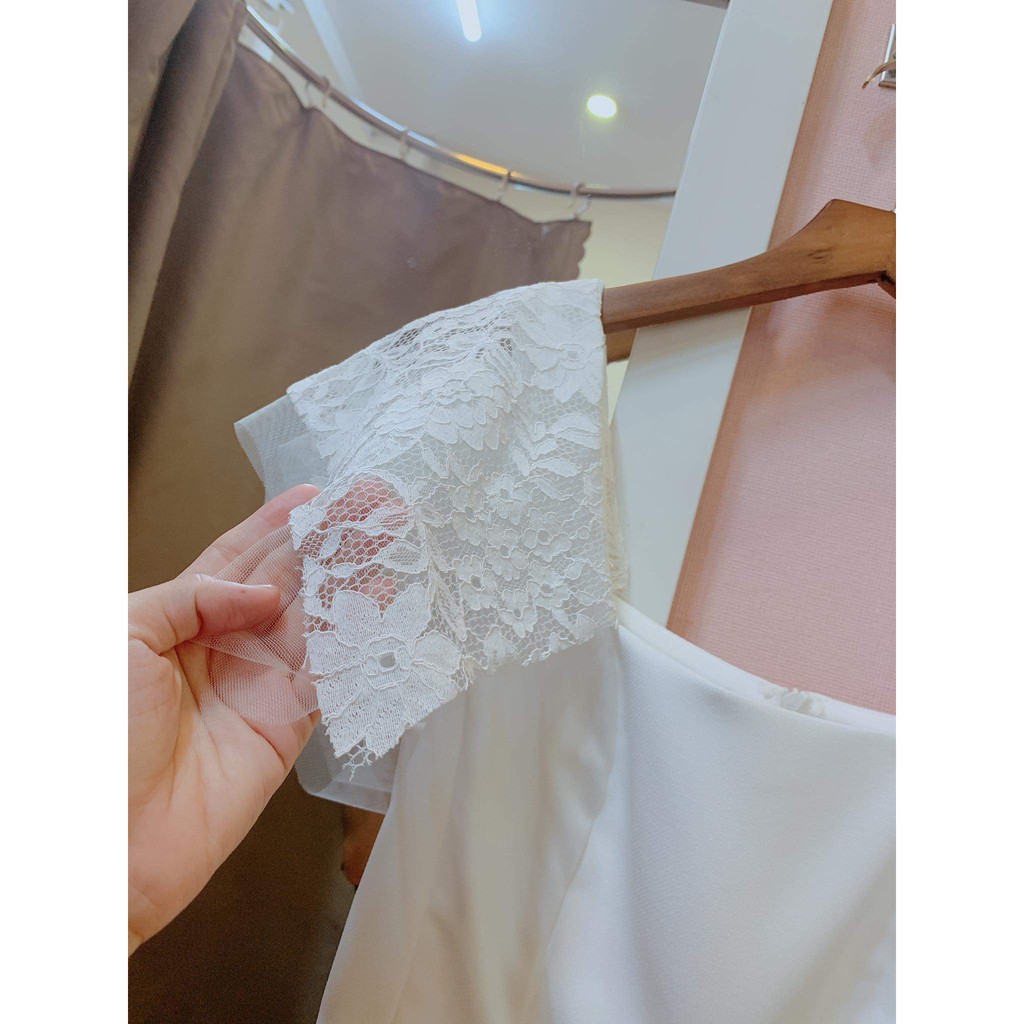 Đầm trắng ren xòe NDLN đáng yêu dịu dàng