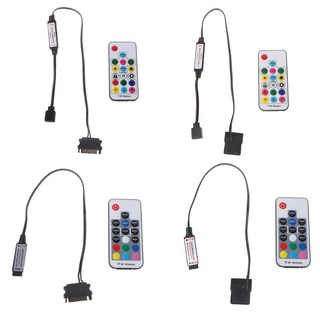 H.S.V✺RGB Controller RF Wireless Remote Control for Case LED Light 3Pin 5V/4Pin 12V