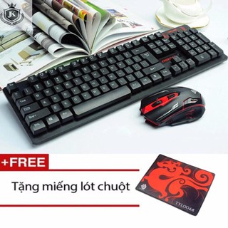 Bộ bàn phím chuột không dây hk6500 + tặng kèm tấm lót chuột