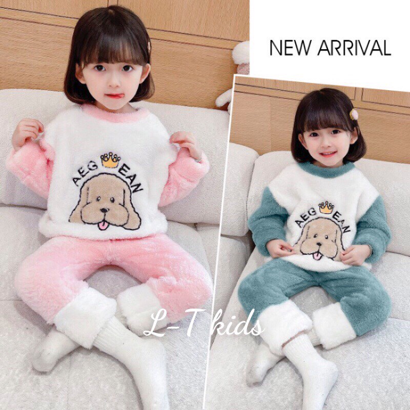 BỘ DÀI TAY BÉ GÁI VẢI LÔNG MỀM 8/20KG
