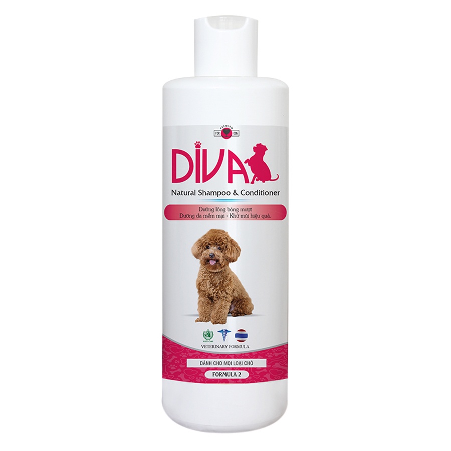 Sữa Tắm Dưỡng Ẩm Chó Mèo Diva Formula 2 400ml&260ml
