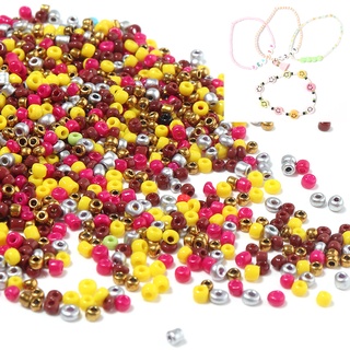 Bộ 1000 hạt thủy tinh 2mm dùng làm trang sức diy