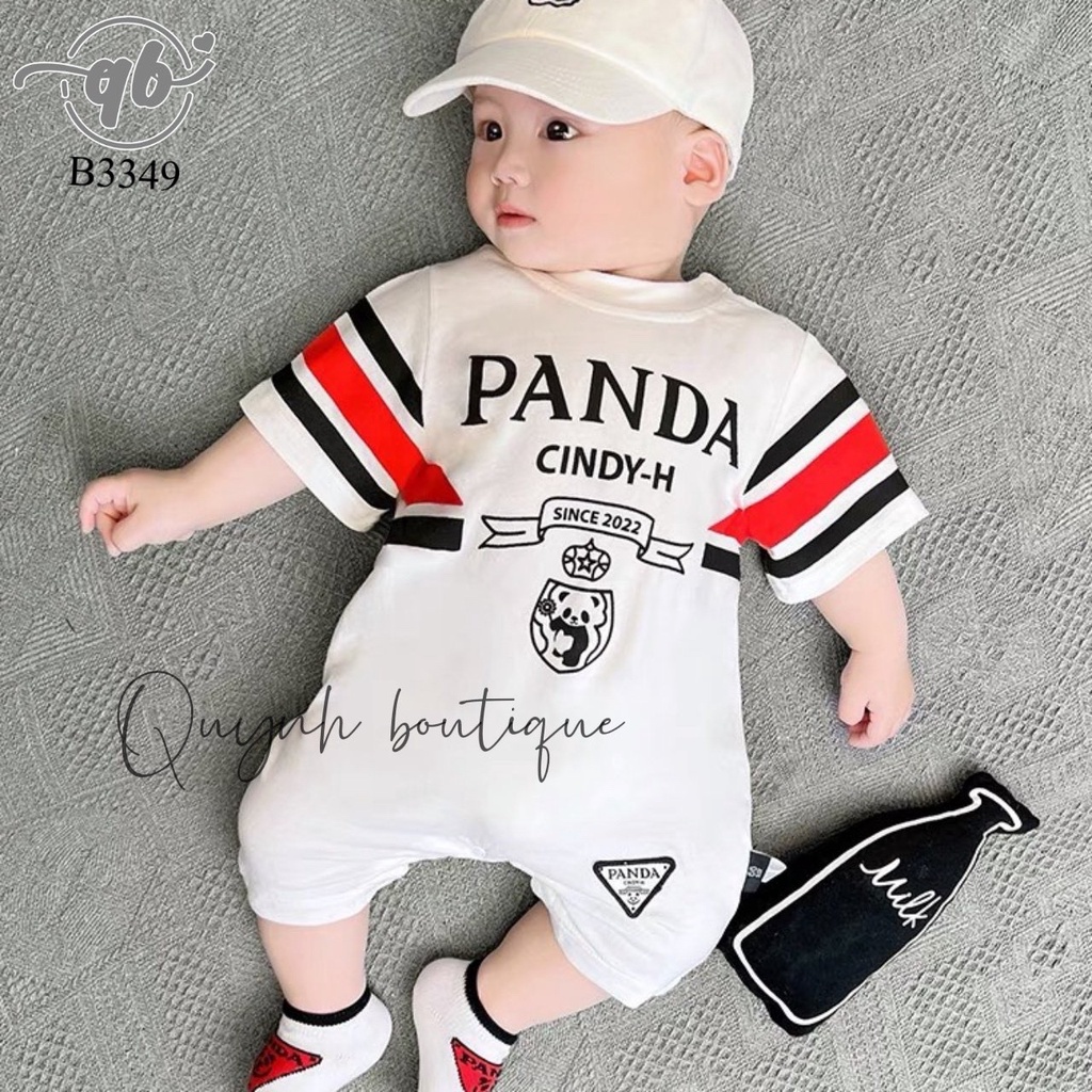 Quần áo trẻ em Quỳnh Boutique Body panda tiết cực yêu cho bé