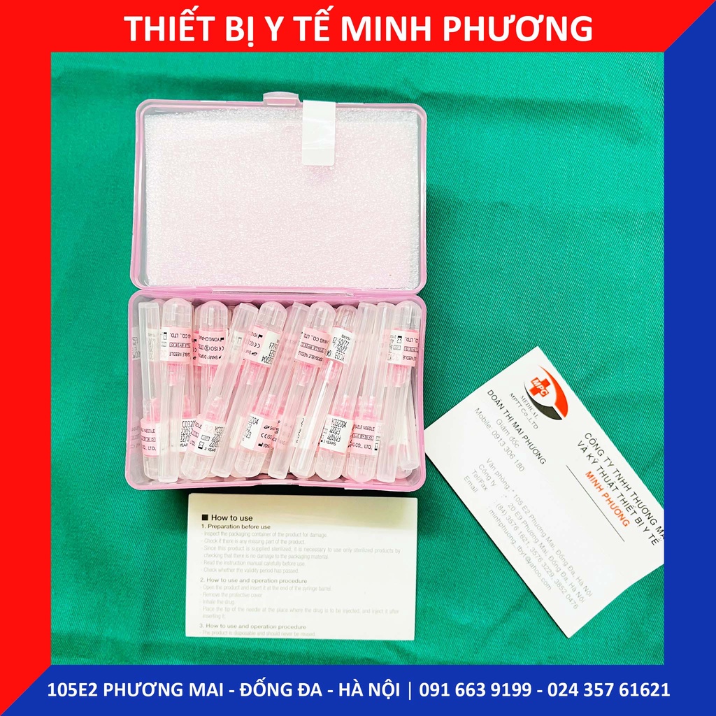 Đầu kim tiêm dưỡng chất 32G, 34G hộp 50 chiếc