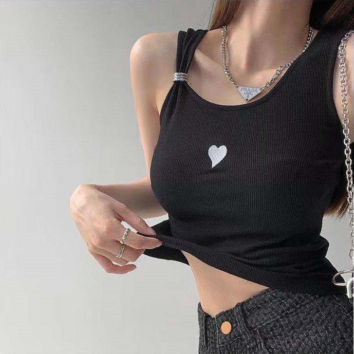 Áo Hai Dây Dáng Ngắn Màu Trơn Phong Cách Âu Mỹ Thời Trang Mùa Hè Cho Nữ | BigBuy360 - bigbuy360.vn