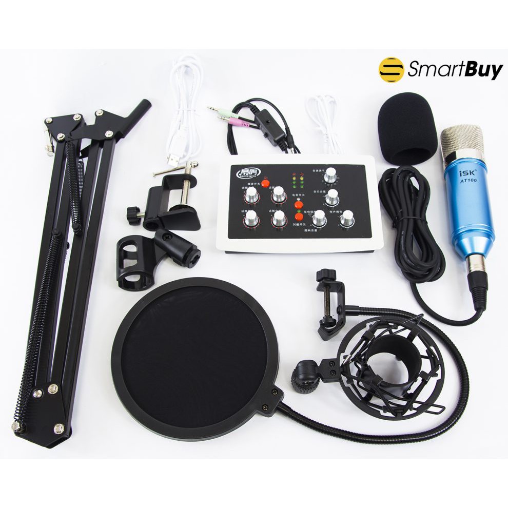 Bộ combo Mic thu âm ISK AT100 và Soundcard HF5000 - Huco Việt Nam