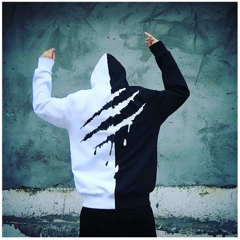 Áo hoodie nam nữ 4YOUNG phối 2 màu ấn tương | BigBuy360 - bigbuy360.vn