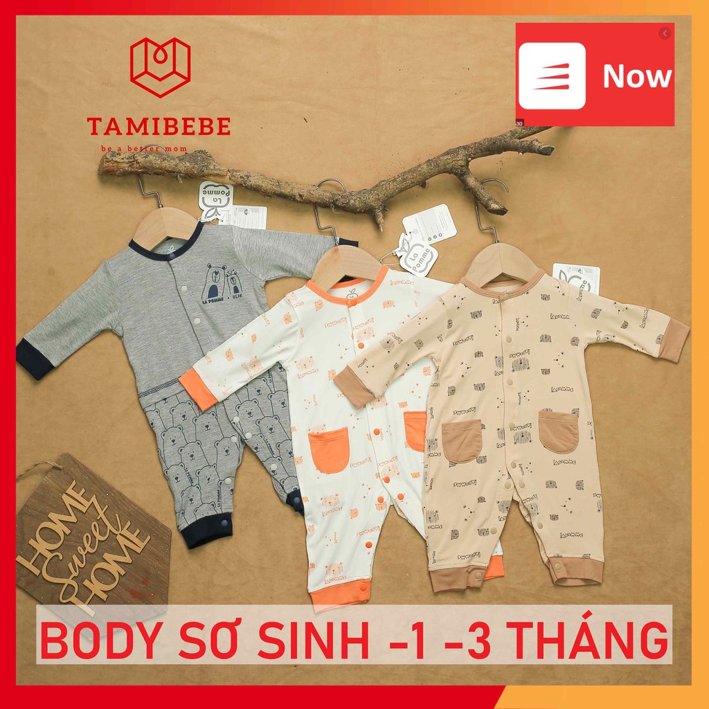 Bộ dài tay sơ sinh đến 6 tháng Quần áo trẻ em La Pome TAMIBEBE