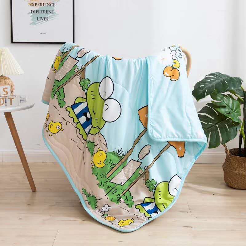 Mền chăn đũi cotton hoạt hình 2 mặt cho bé - nhiều mẫu lựa chọn