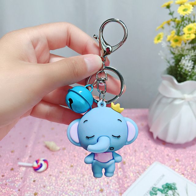 Móc khóa voi con kèm chuông