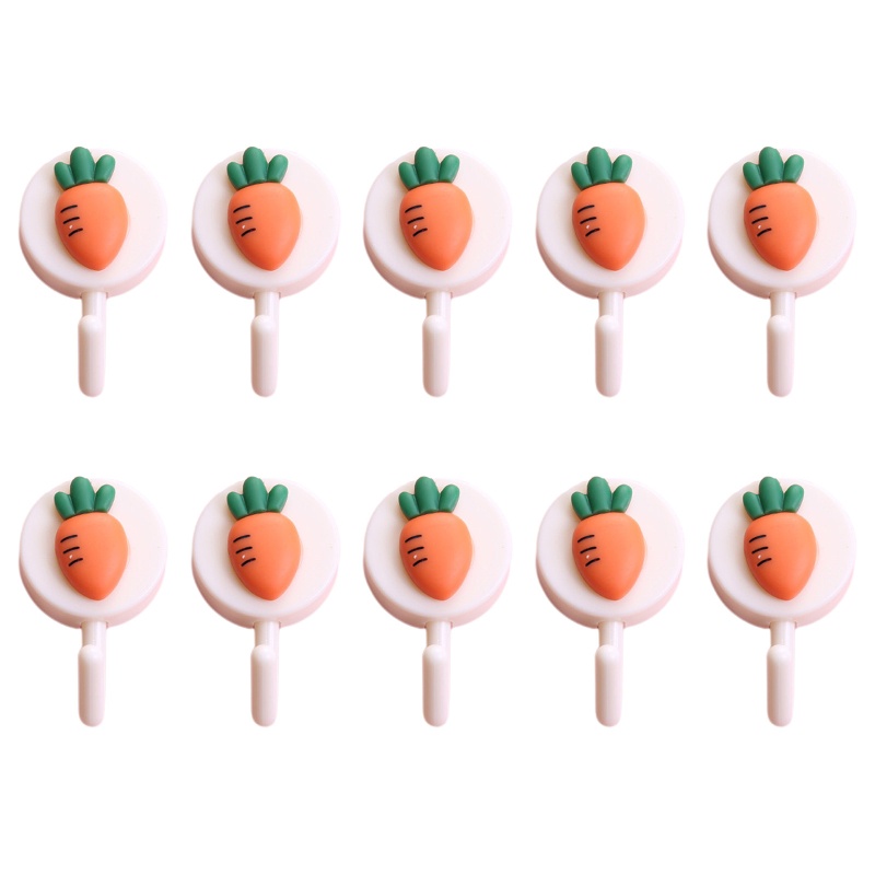 Bộ 10 Móc Treo Khăn Dính Tường Hình Hoạt Hình Dễ Thương