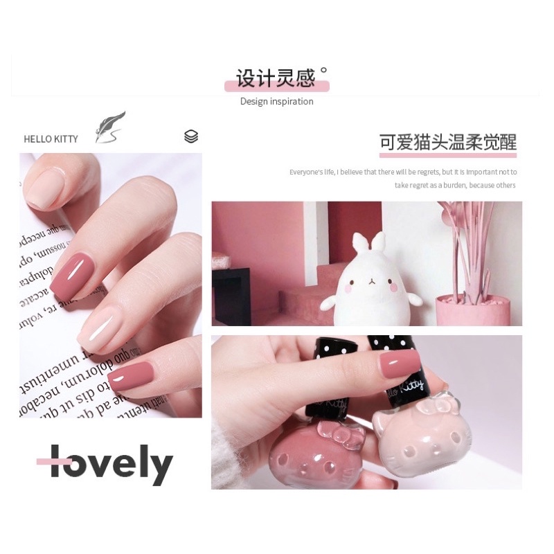 (Hàng Mới ) Sơn Móng Tay nhanh khô không độc hại Fairy&quot; gift hình  Hello Kitty Dễ Thương Teen