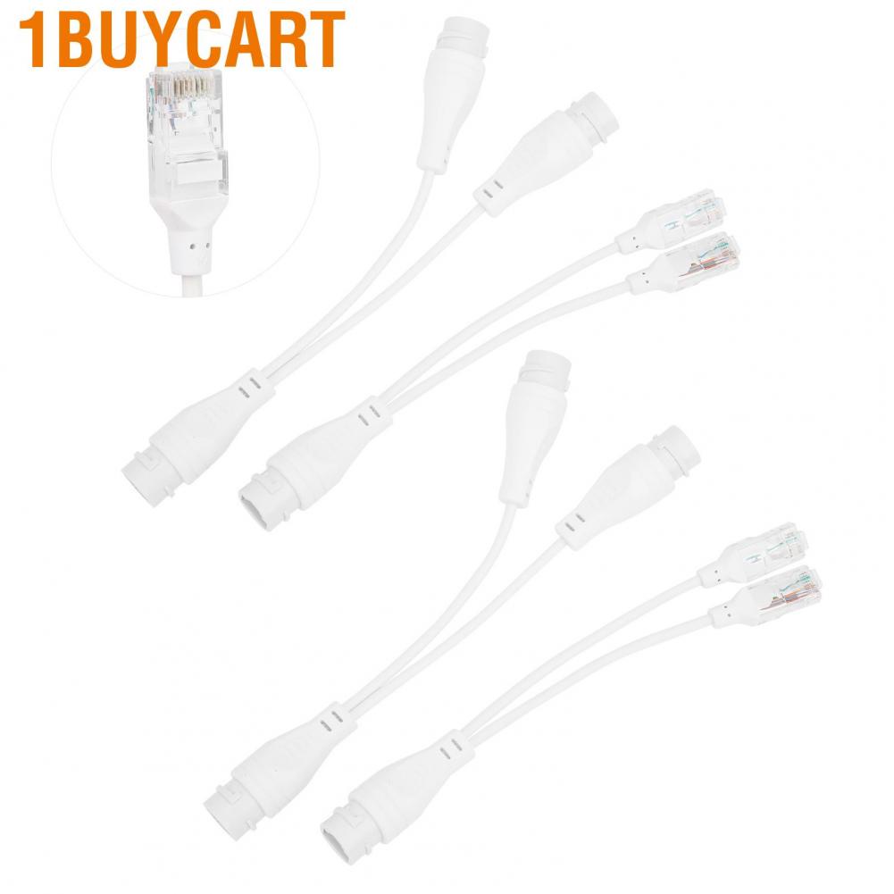 1buycart 2 Pairs POE Splitter Separator Adapter Cable 1 to for Surveillance Video Transmission - Rainproof