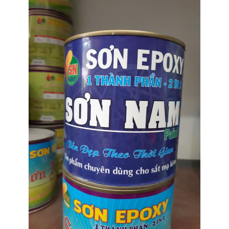 Sơn dầu epoxy, sơn sắt mạ kẽm 1TP cho gỗ, kim loại lon 4kg