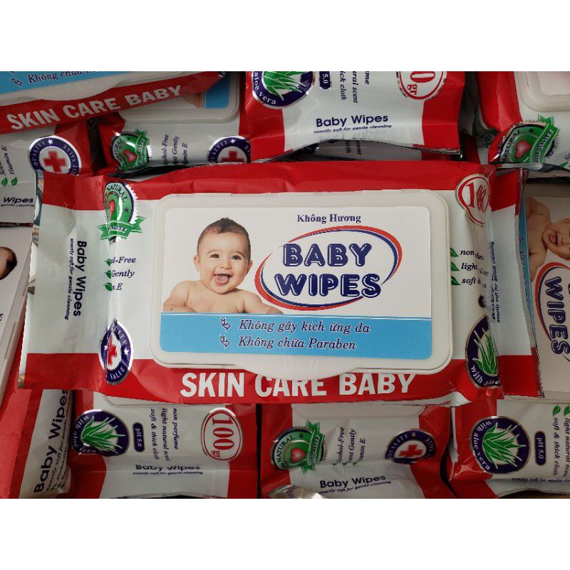 (GIÁ SĨ) KHĂN GIẤY ƯỚT BABY WIPES 100G
