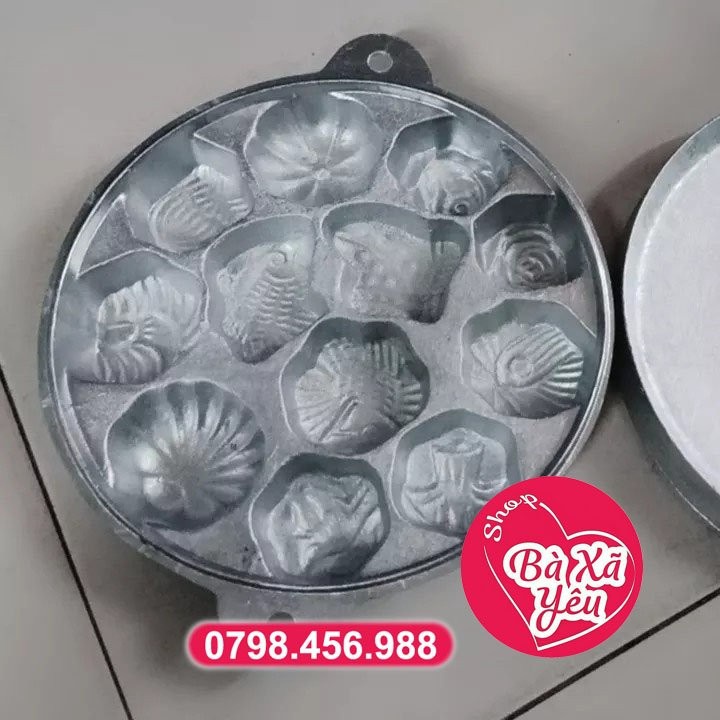 Loại Lớn _ Khuôn làm bánh bông lan Huỳnh Anh - loại 12 bánh - BX2512