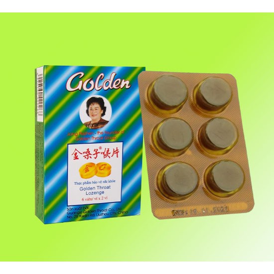 Viên ngậm ho nhập khẩu GOLDEN THROAT giúp giảm ho, long đờm, viêm ngứa , rát họng...