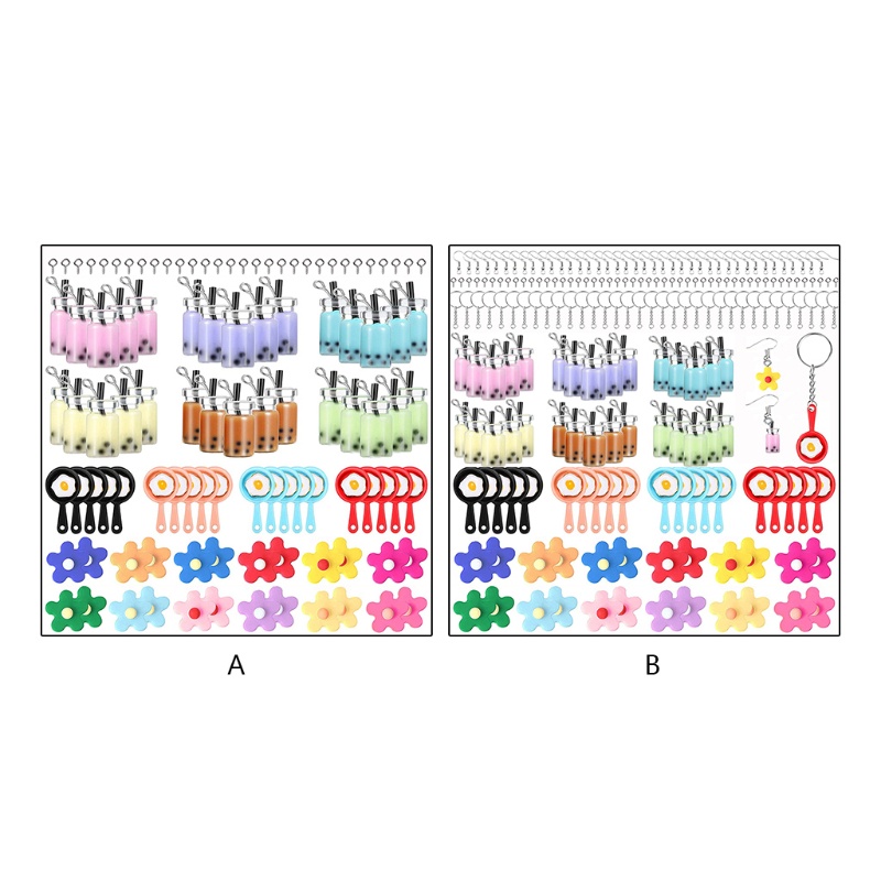 Móc Khóa Trang Trí Hình Chảo Sữa Trứng Dễ Thương