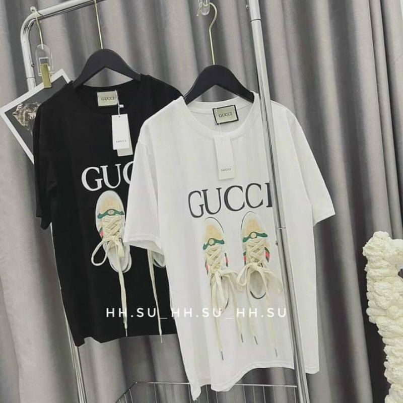 [Rẻ Vô Địch] Áo thun cotton tay lỡ unisex ĐÔI GIÀY THẮT DÂY mẫu hot 2022