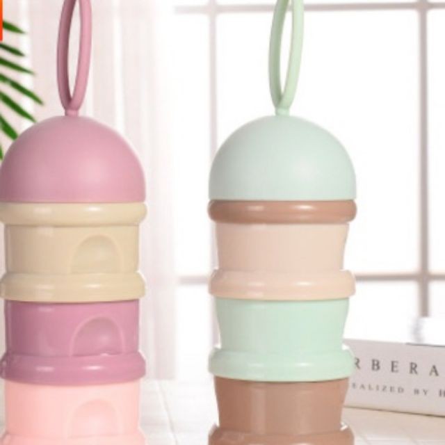 Bộ chia sữa và đồ ăn 3 ngăn dày đục xịn tiện dụng