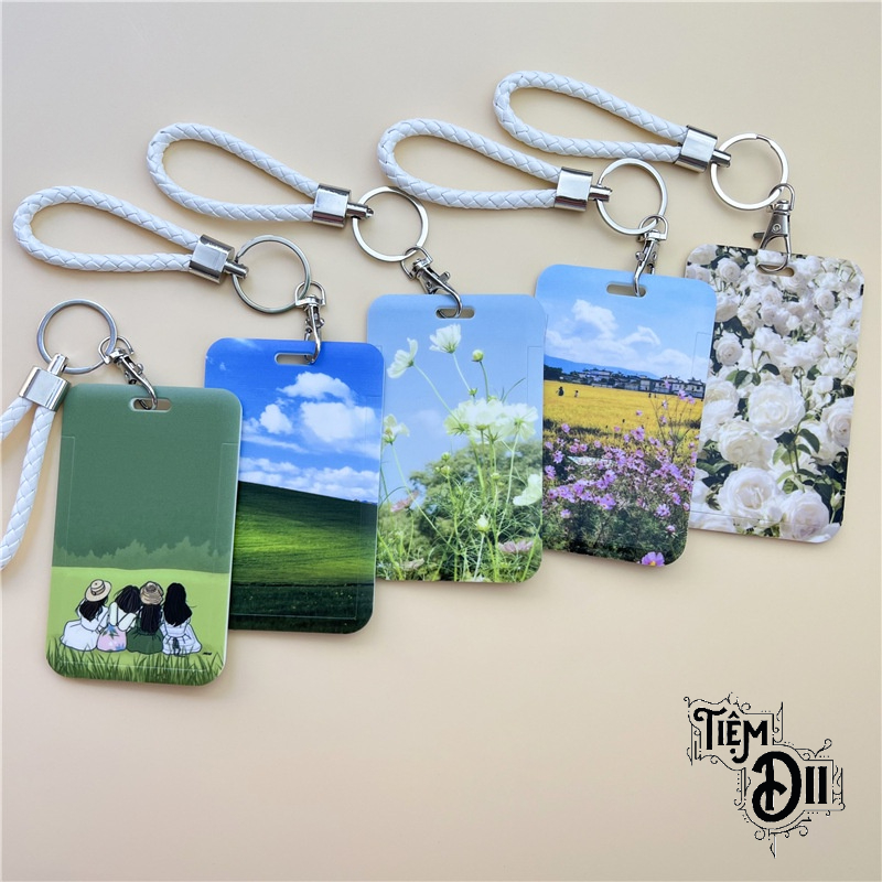 Bao Đựng Thẻ Kèm Dây Đeo Tay Da PU  Nhiều Mẫu Bao Thẻ Trơn Thẻ Đeo Bảng Tên Cute Bao Đựng Crad, Thẻ Phụ Kiện Xinh