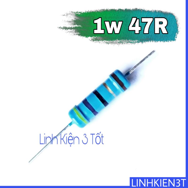 ( Túi 10 con ) Điện Trở 1W 1% 47R ohm chân đồng