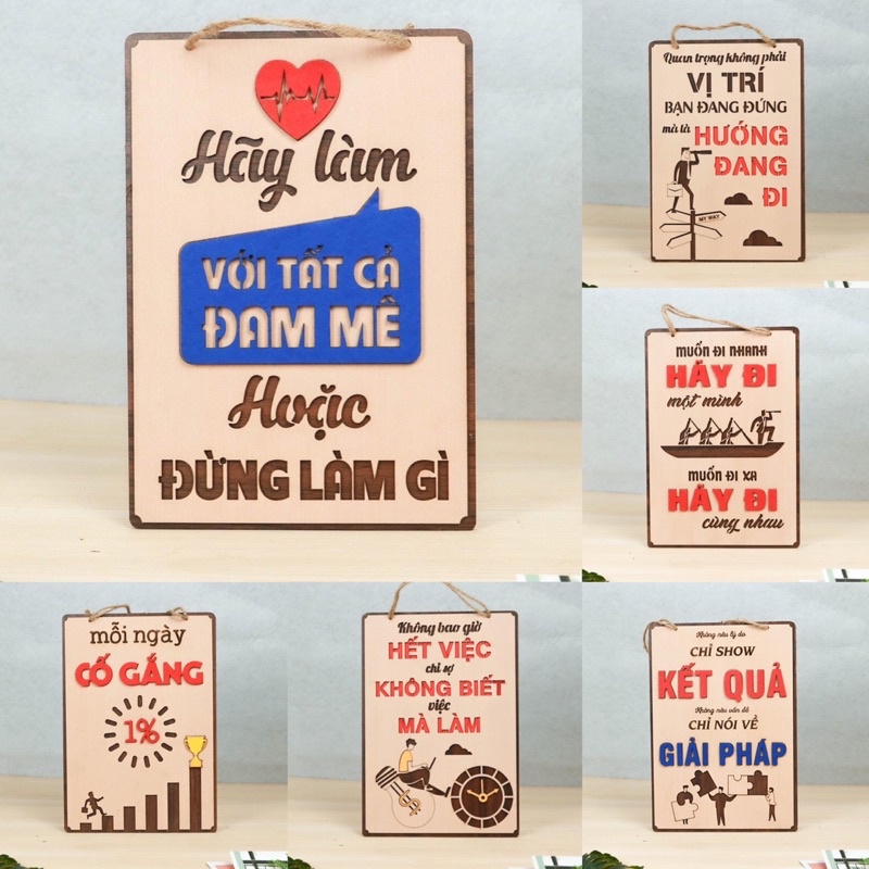 Bảng Gỗ Decor Trang Trí Văn Phòng Công Ty Treo Phòng Làm Việc Bảng Tạo Động Lực Ý nghĩa QUà Tặng Nhân Viên