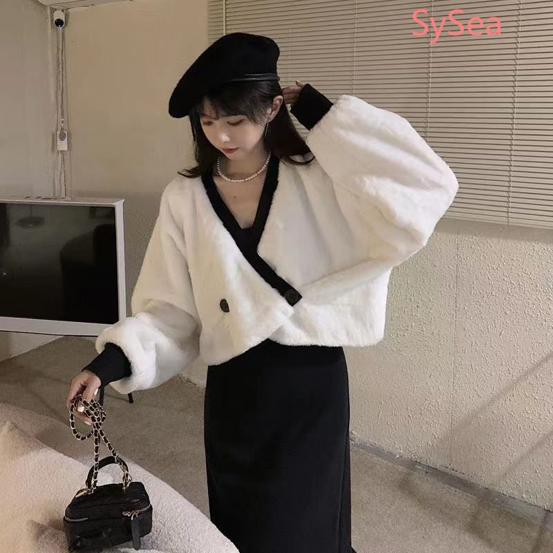 Áo Khoác Cổ Chữ V Màu Sắc Đơn Giản Thoải Mái Thời Trang Cho Nữ