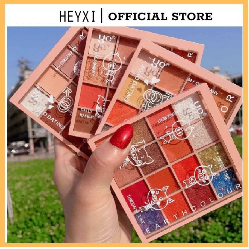 Bảng Phấn mắt Đa Tông 16 ô Lameila Eye Shadow 3043 kèm gương kèm cọ đủ màu nội địa LPM1