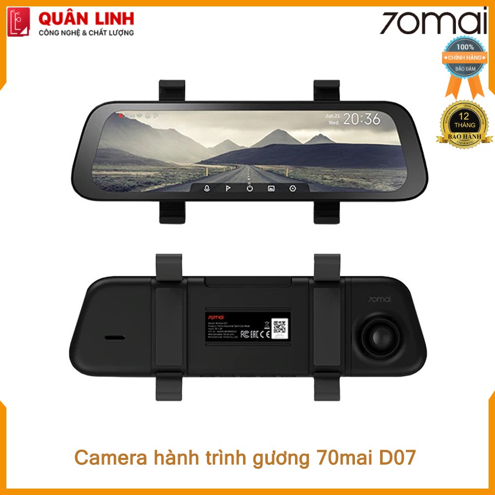 Camera hành trình 70mai Rearview Dash Cam Wide D07