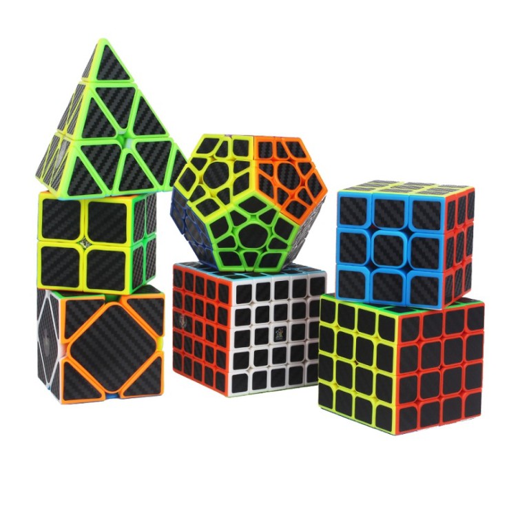 Bộ Sưu Tập Rubik Carbon MoYu MeiLong 2x2 3x3 4x4 5x5 Pyraminx Megaminx Skewb Square-1 SQ1 Tam Giác 12 Mặt Rubic