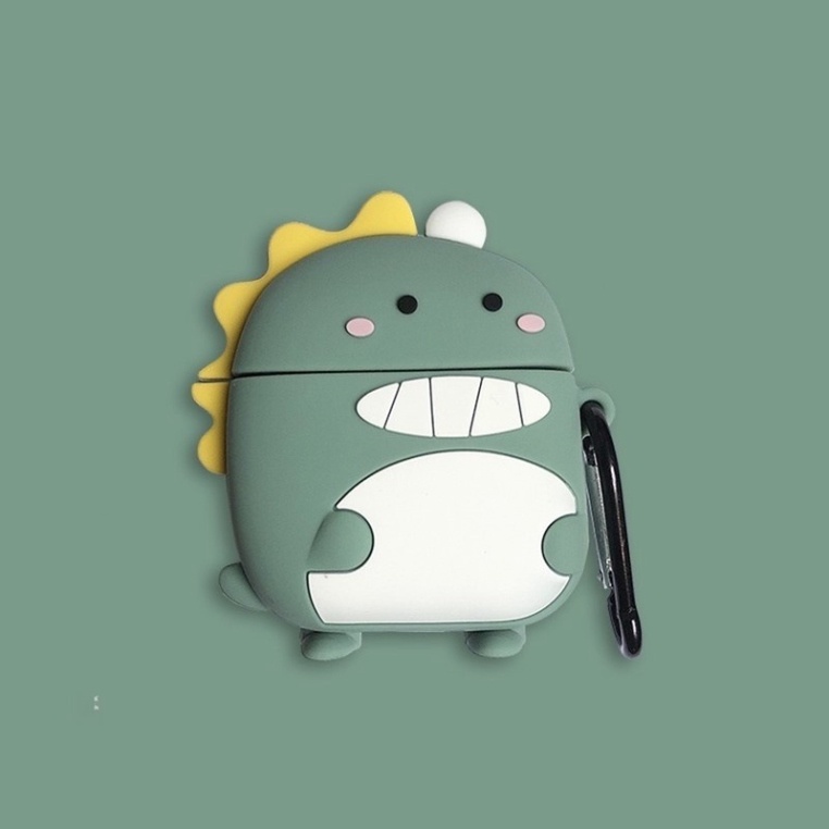 Sẵn Sàng! Vỏ Bảo Vệ Hộp Sạc Tai Nghe OPPO Enco Air 2 Mềm Hình Máy Chơi Game Cầm Tay Hình Khủng Long Nhỏ Màu Xanh Lá - Hà