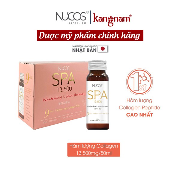 Nước Uống Collgen Nhật Bản 13500mg Nucos Spa 50ml/ chai [1 hộp 10 chai]