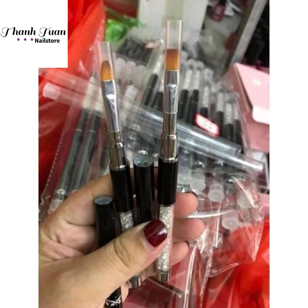 Cọ đắp gel tròn,đầu tròn cán đá  - Phụ kiện đồ nail