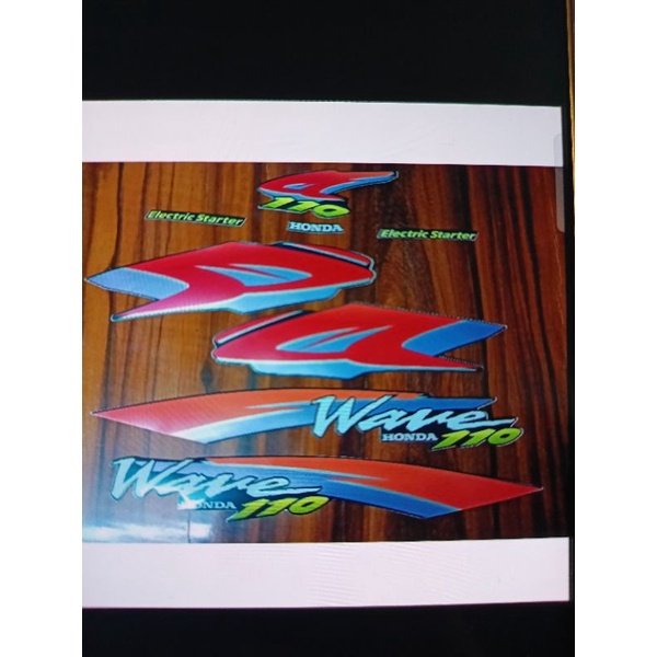 Bộ tem Wave thái màu xanh nhớt 99