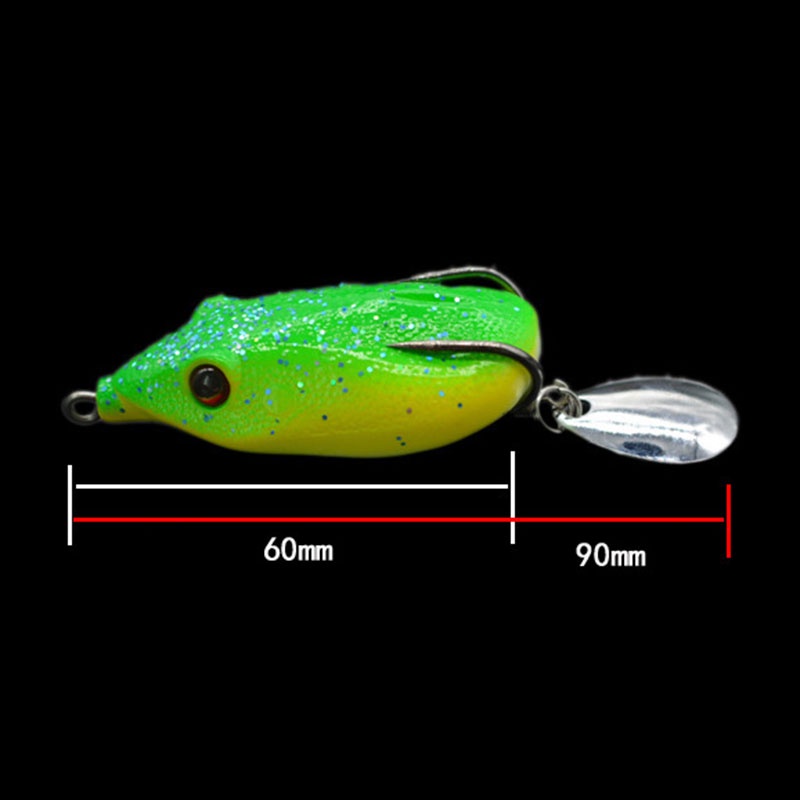 5 màu 6cm / 13g sấm sét nhân tạo có vảy silica gel mồi mềm với móc thép carbon cao sắc bén bơi mồi sinh học trên mặt nước