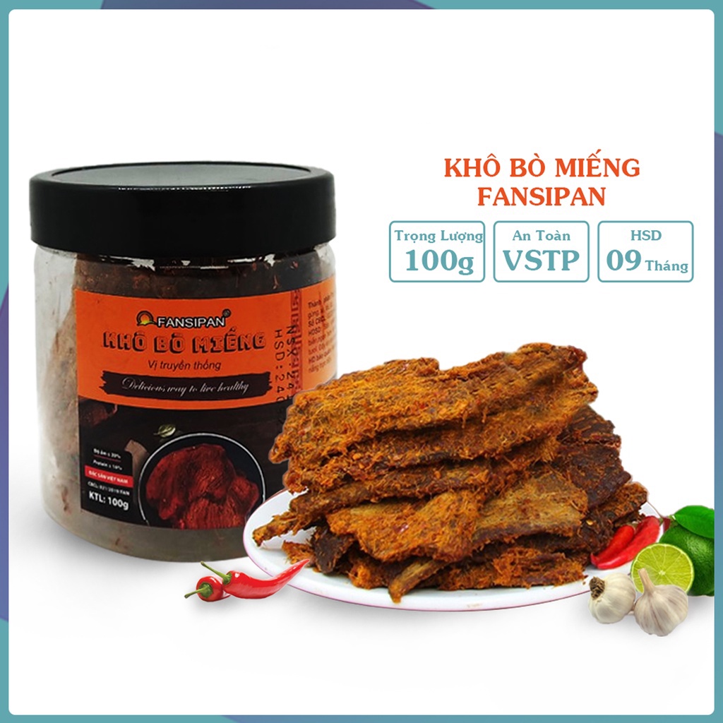 Set 4 loại thịt sấy khô thượng hạng Fansipan hộp 100g-200g