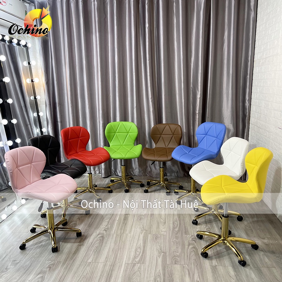 Ghế Xoay Văn Phòng Chân Vàng, Ghế Bánh Xe Mẫu Kim Cương Chân Vàng Sao Sang Chảnh (Ảnh Thật Và Video)