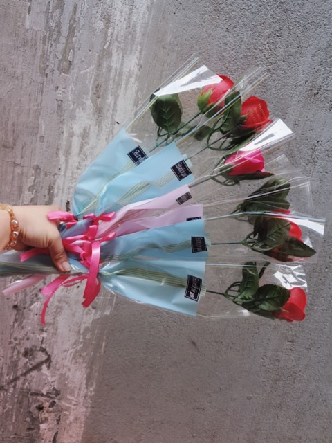 Hoa hồng sáp bó 1 bông