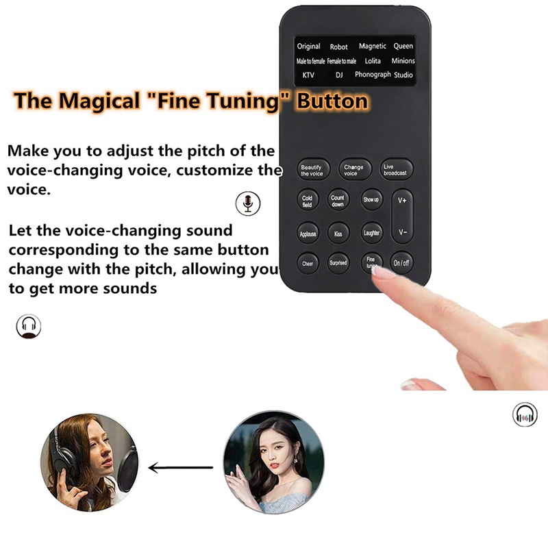 Micro Cầm Tay Thay Đổi Giọng Nói Với Hiệu Ứng Âm Thanh Đa Năng Cho Điện Thoại / PS4 (S9)