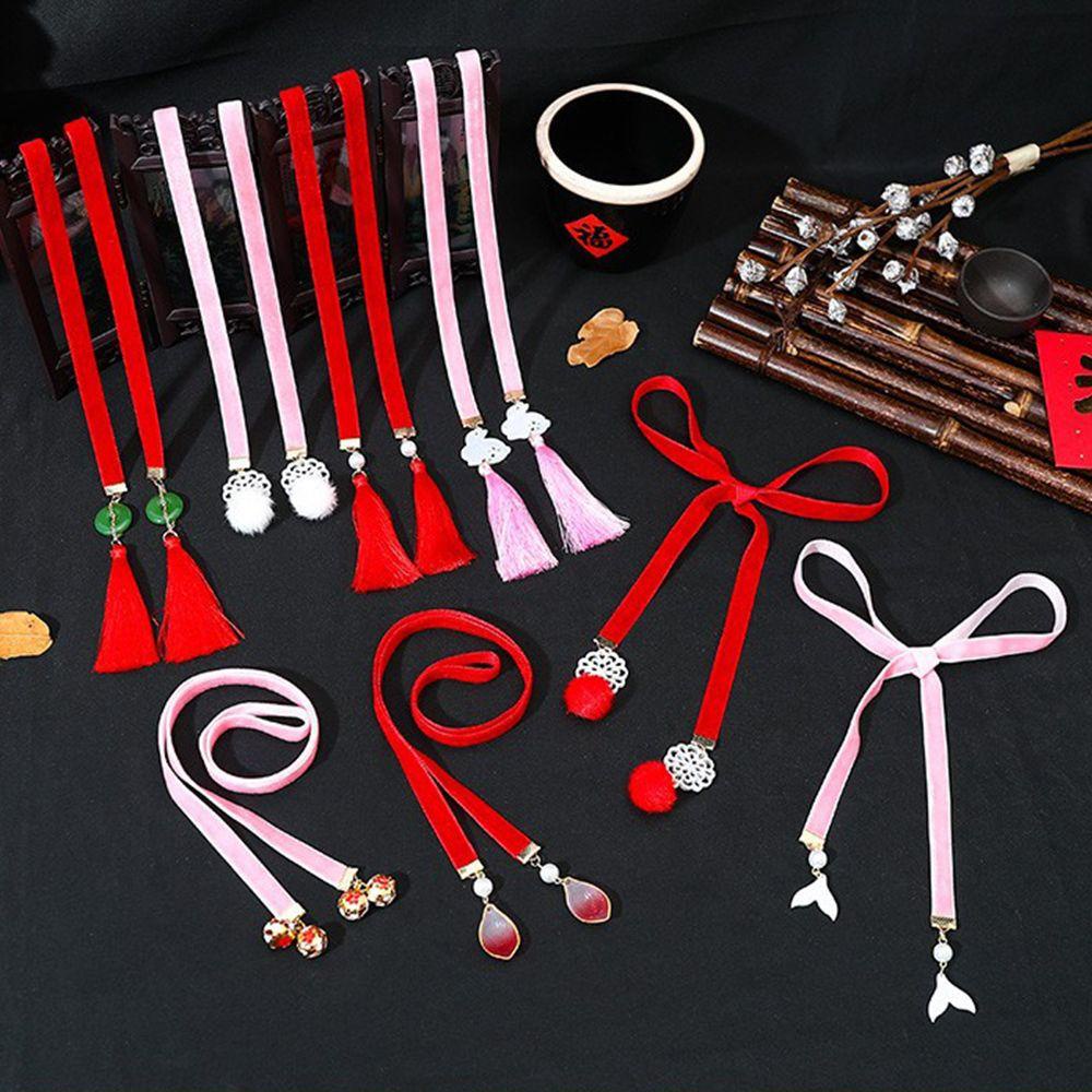 Dây Cột Tóc Bằng Vải Bện Phong Cách Trung Hoa Cá Tính Mừng Năm Mới